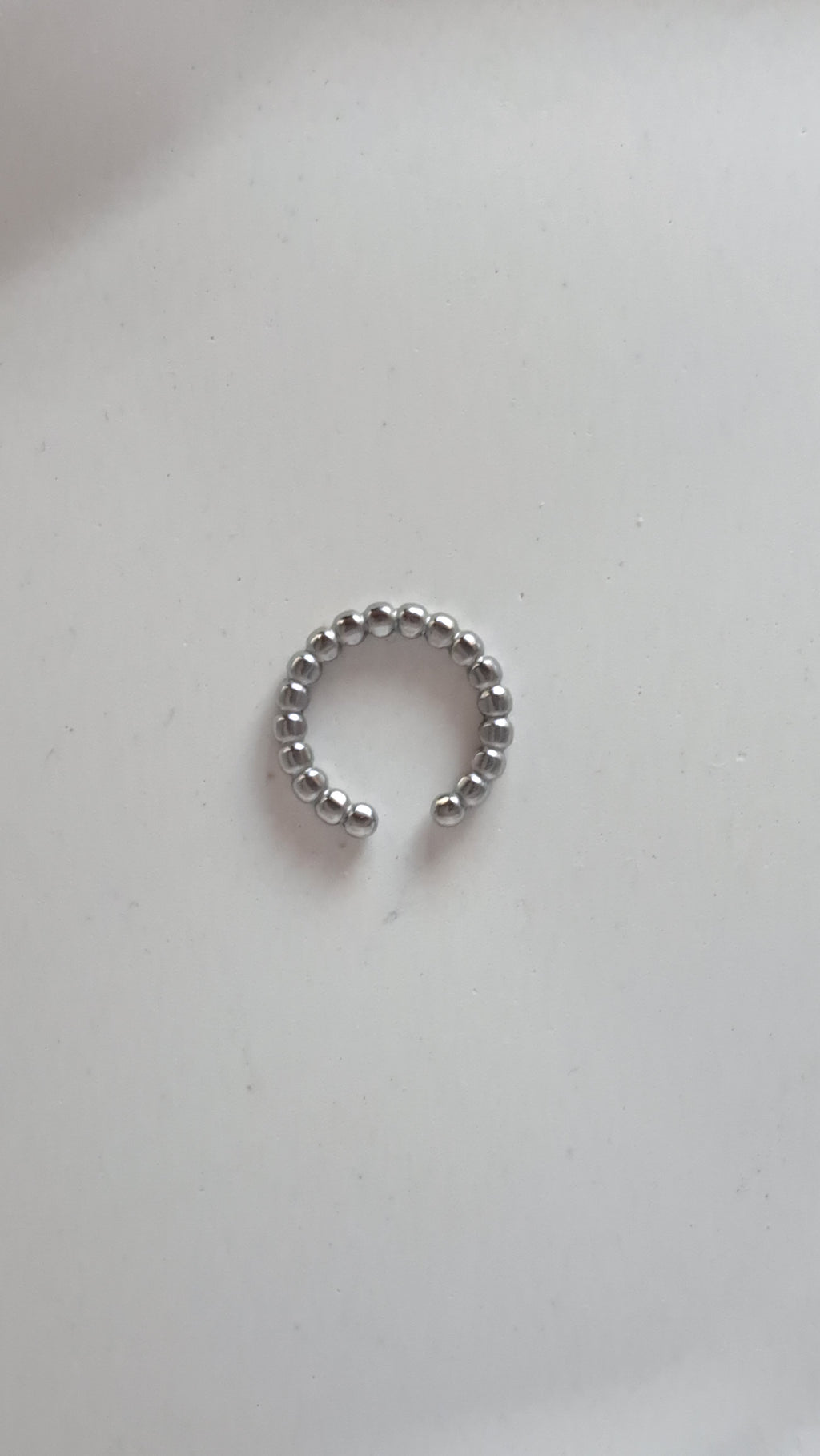 Pendiente de presión o ear cuff fino de acero