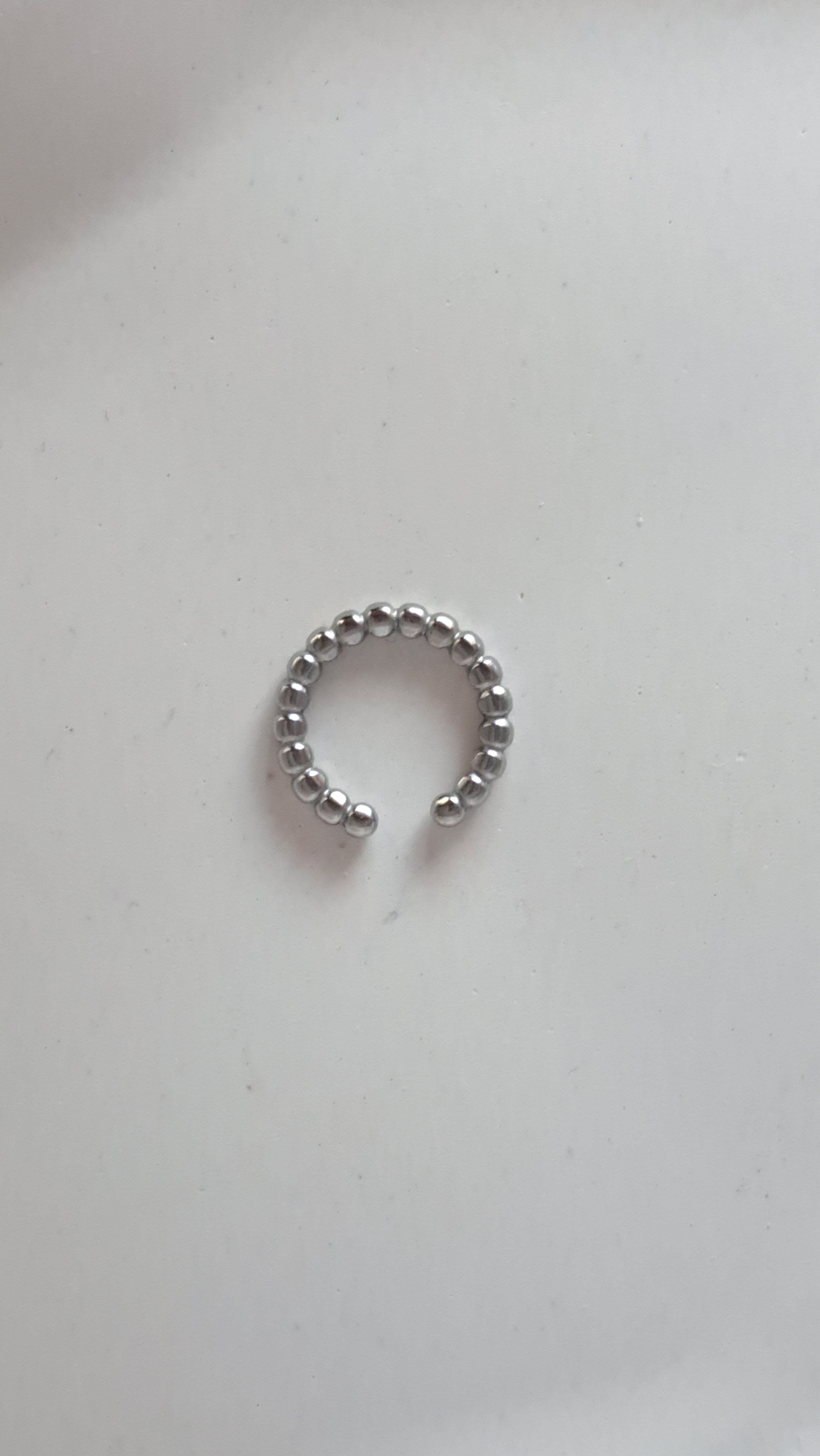 Pendiente de presión o ear cuff fino de acero