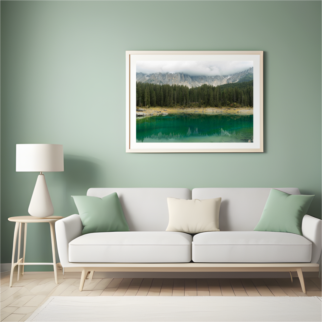 Póster decorativo paisaje de lago en montañas 60X90