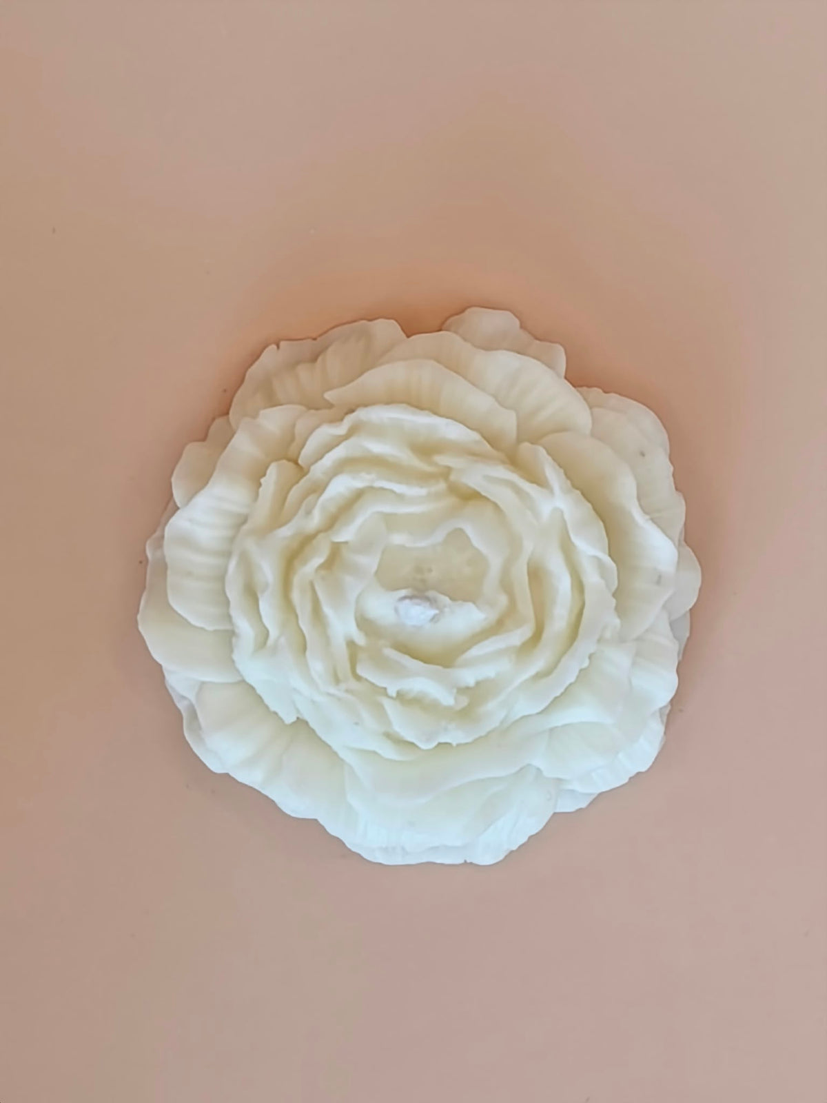 Vela decorativa de cera de soja flor peonia