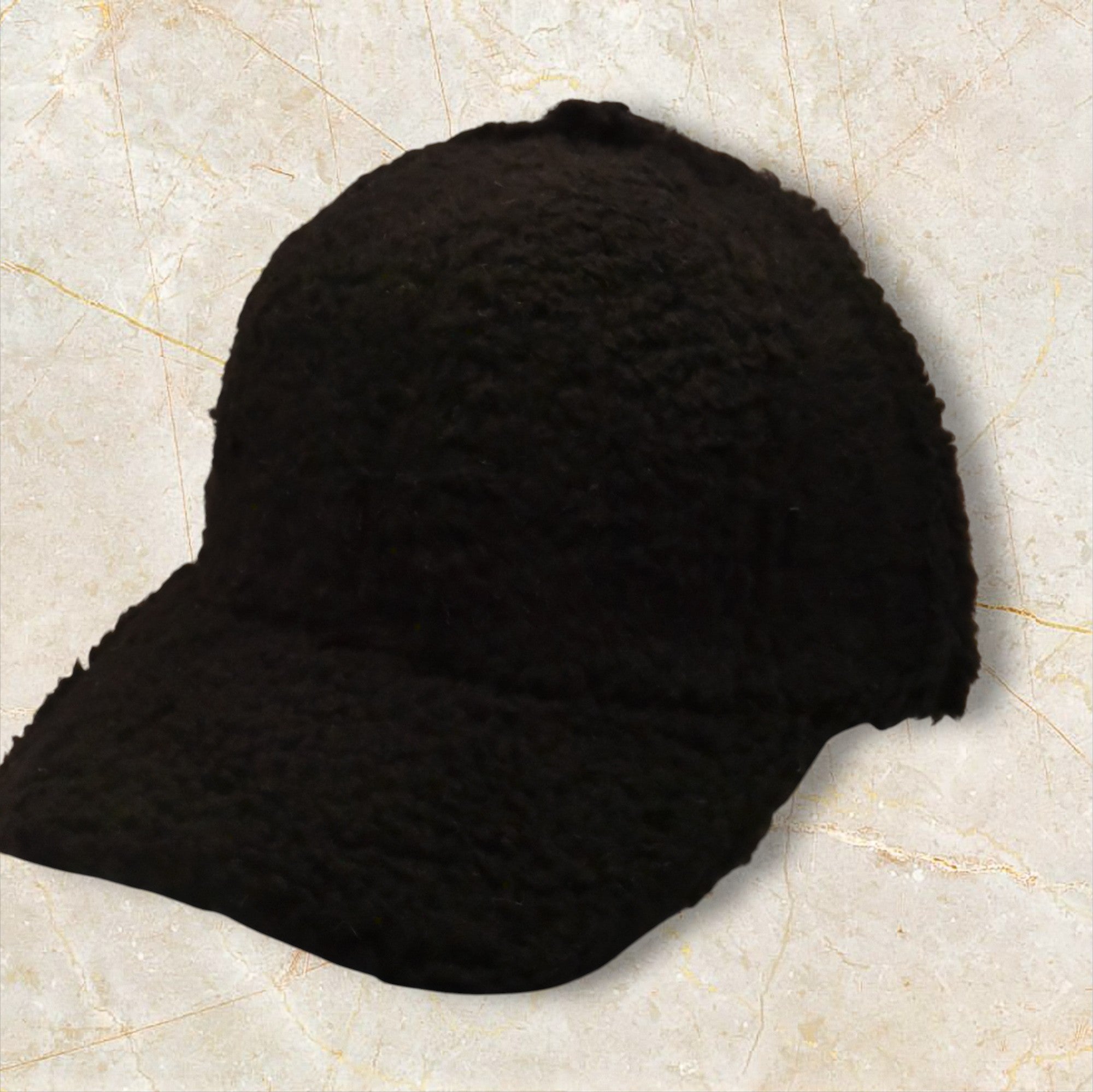 Ixe&Me I Gorra de invierno efecto peluche negro