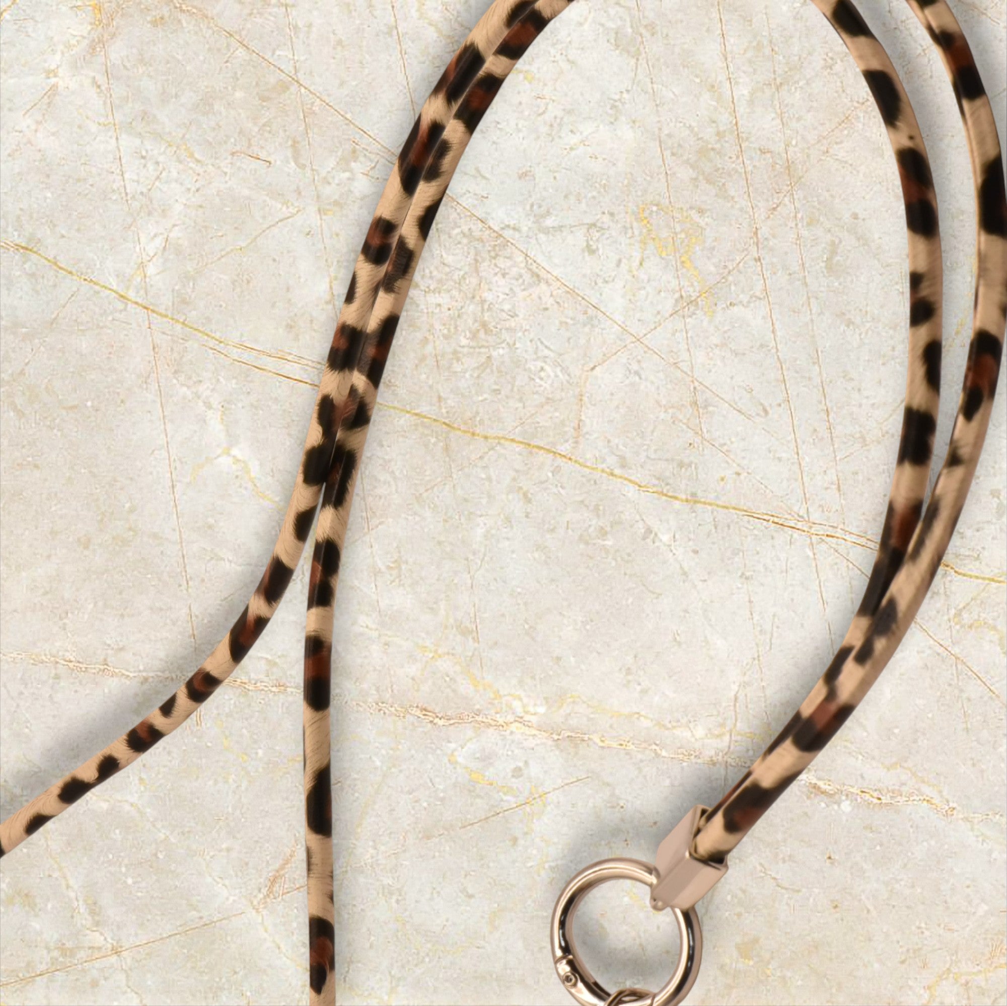 Lanyard o correa larga, cordón para móvil de PU estampado animal print