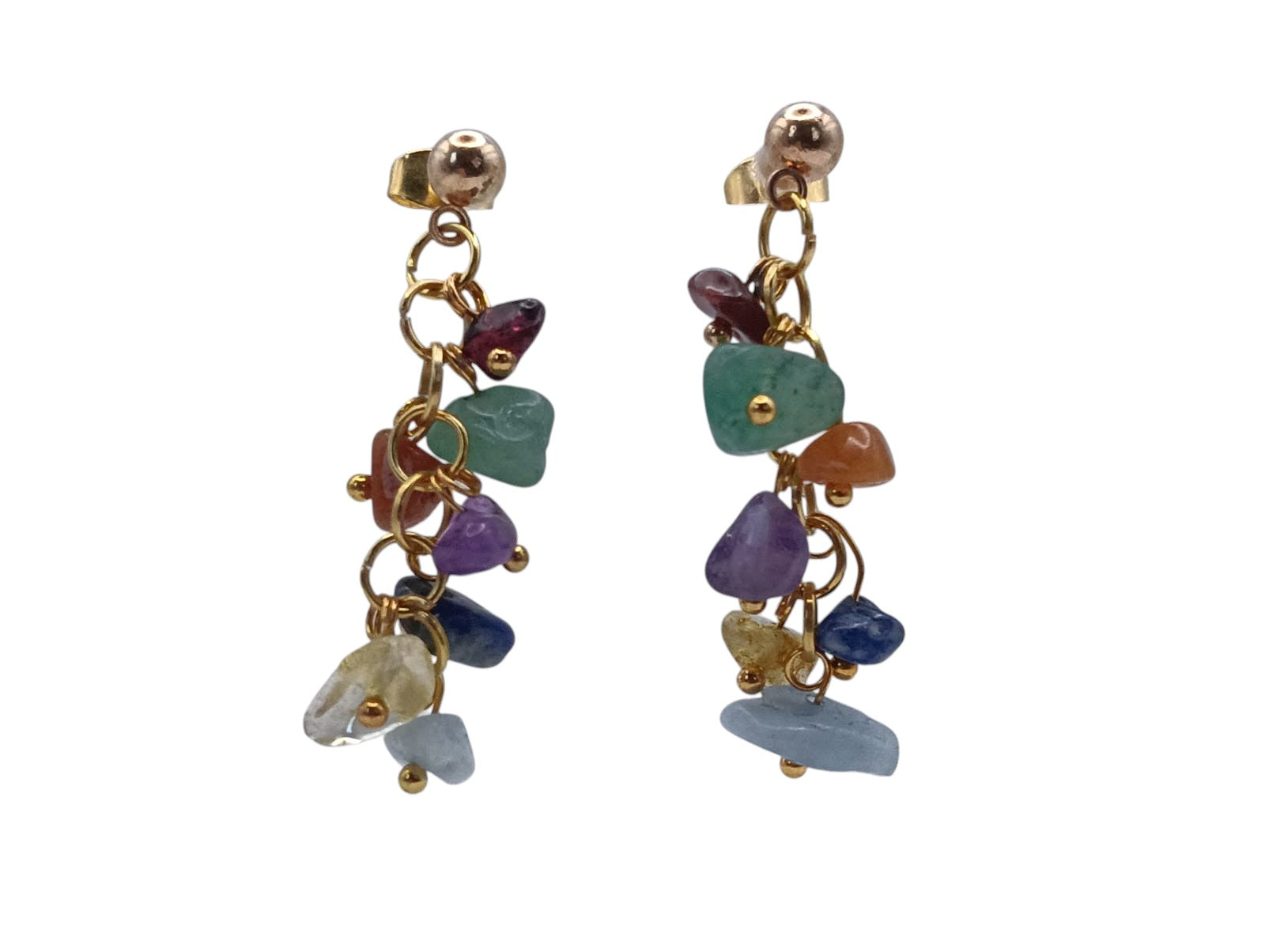 Ixe&Me I Erika pendientes largos piedras de colores