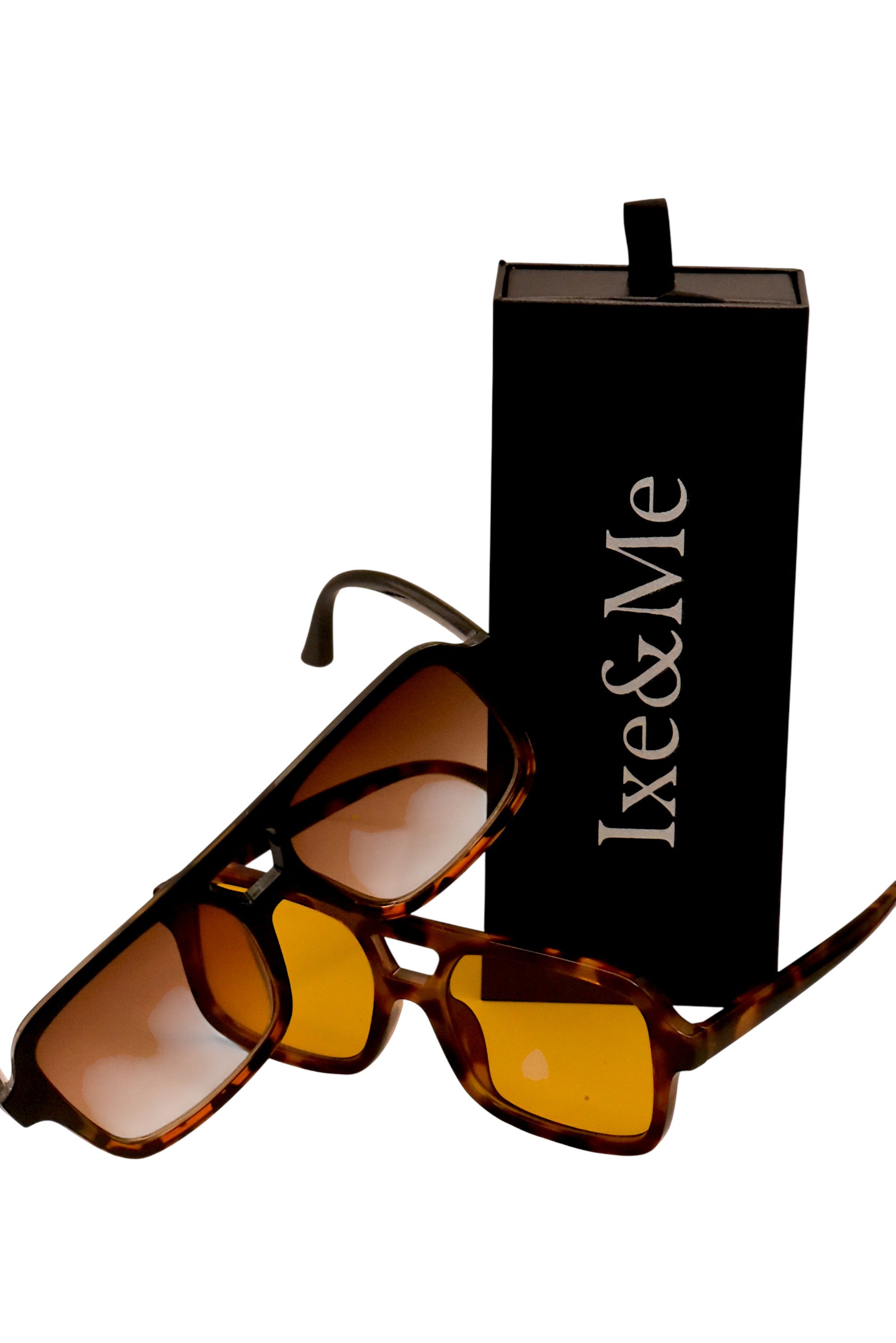 Gafas de sol retro tortoise con puente y lentes bloqueo luz azul