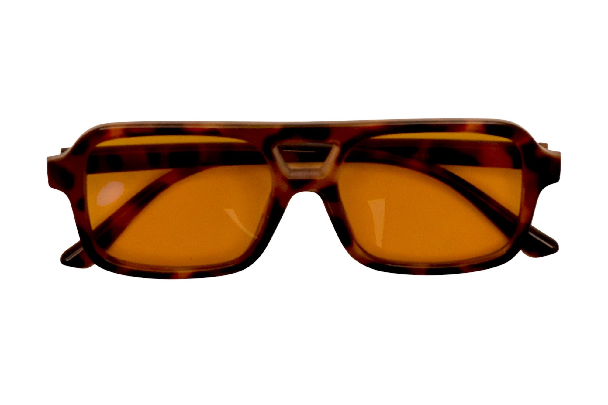 Gafas de sol retro tortoise con puente y lentes bloqueo luz azul