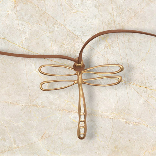 Colgante libélula de acero inoxidable