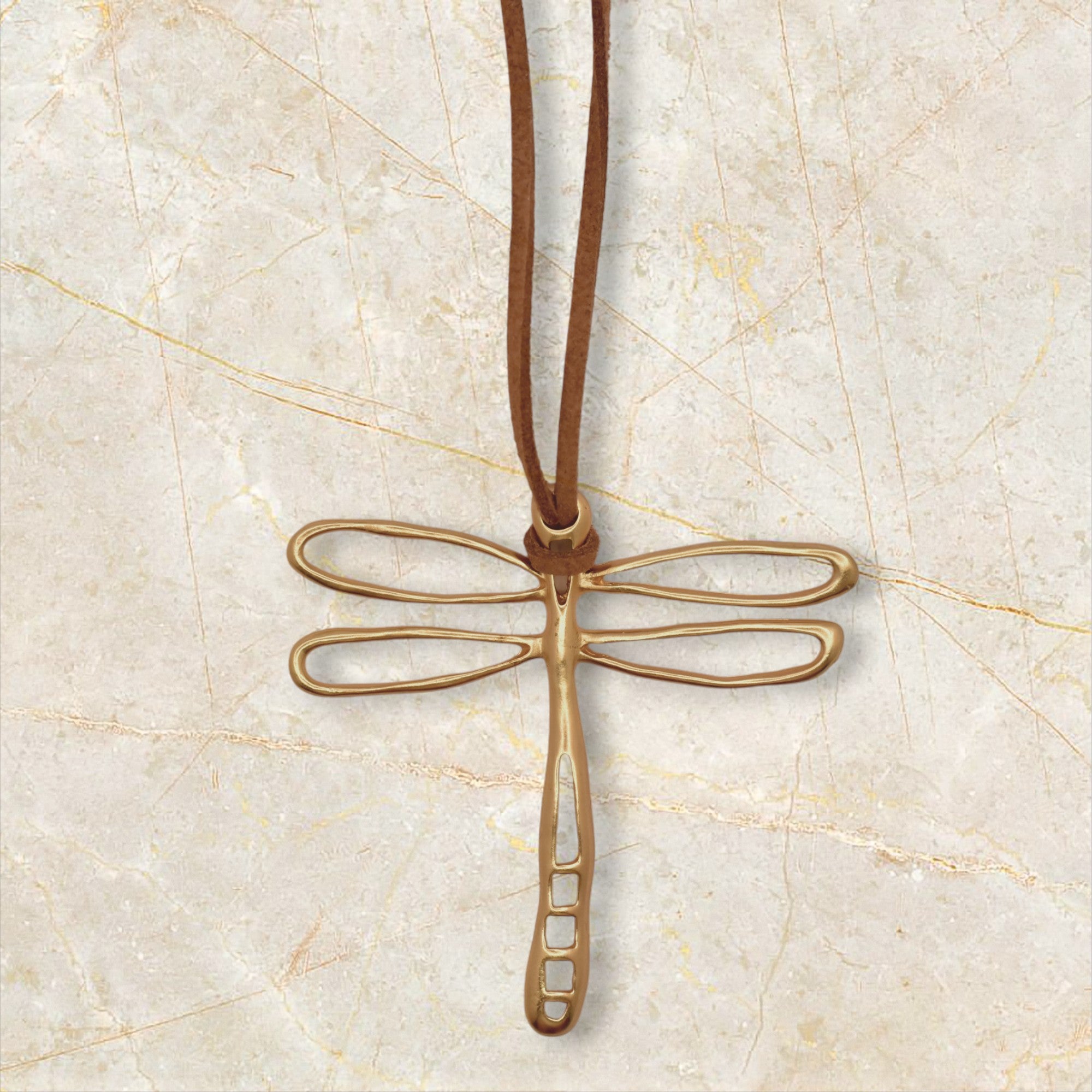 Colgante libélula de acero inoxidable