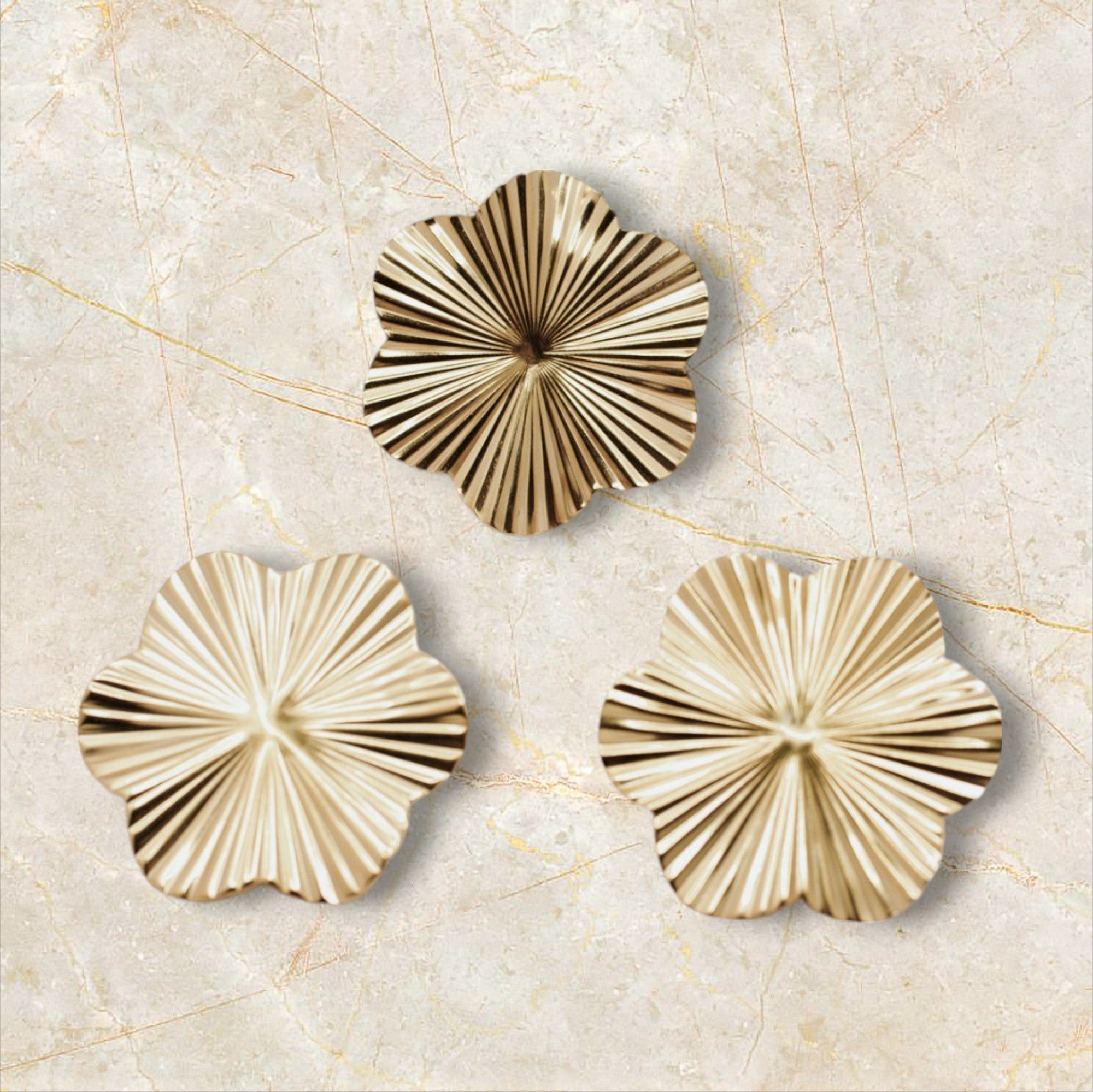 Set Maxi Pendientes y Anillo acero dorado