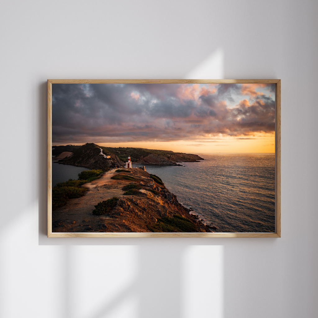 Póster fotografía paisaje de costa al atarcecer