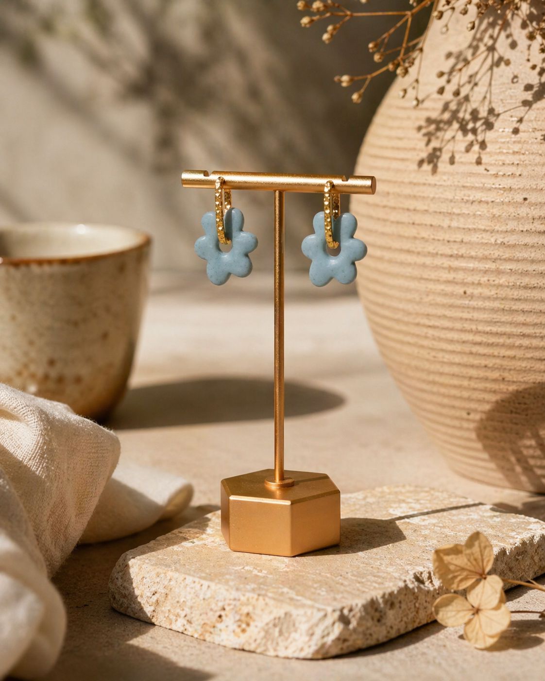 Pendientes charm flor spring