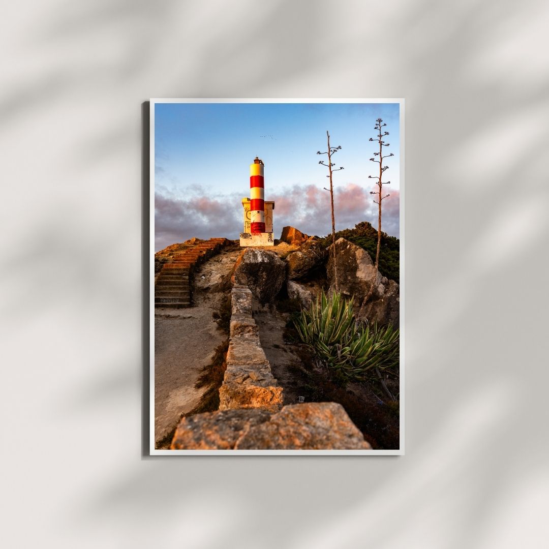 Poster decorativo paisaje maritimo con faro 70x50