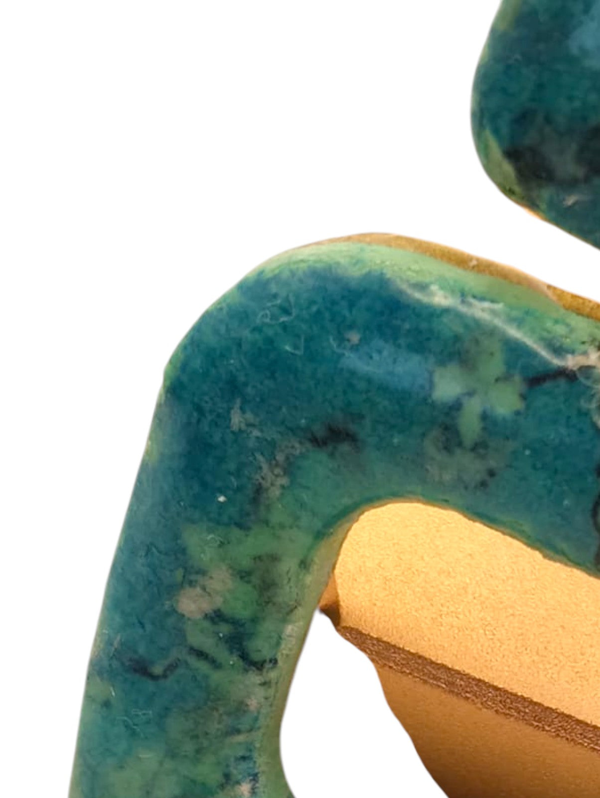 Ixe&Me I Pendientes largos cerámicos azul turquesa cerezo art