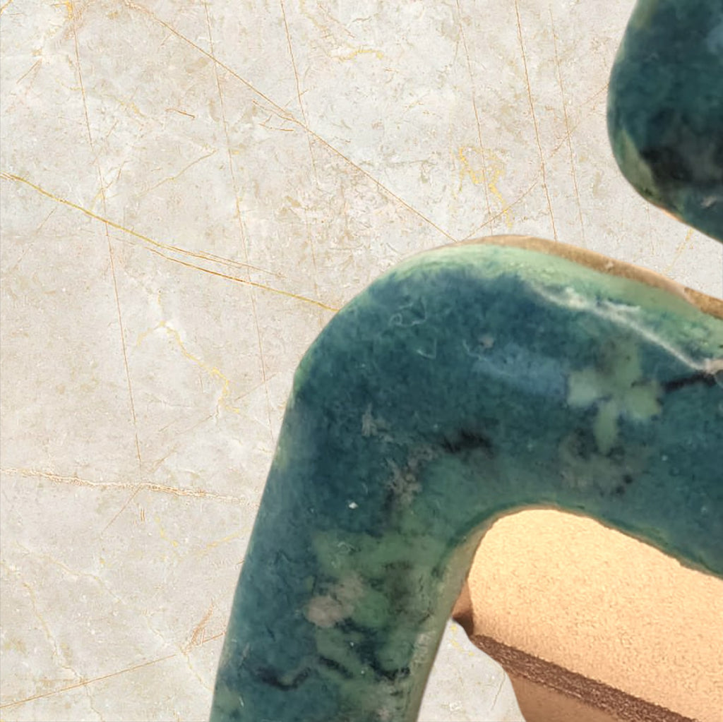 Ixe&Me I Iratxe pendientes cuadrados azul turquesa cerezo art