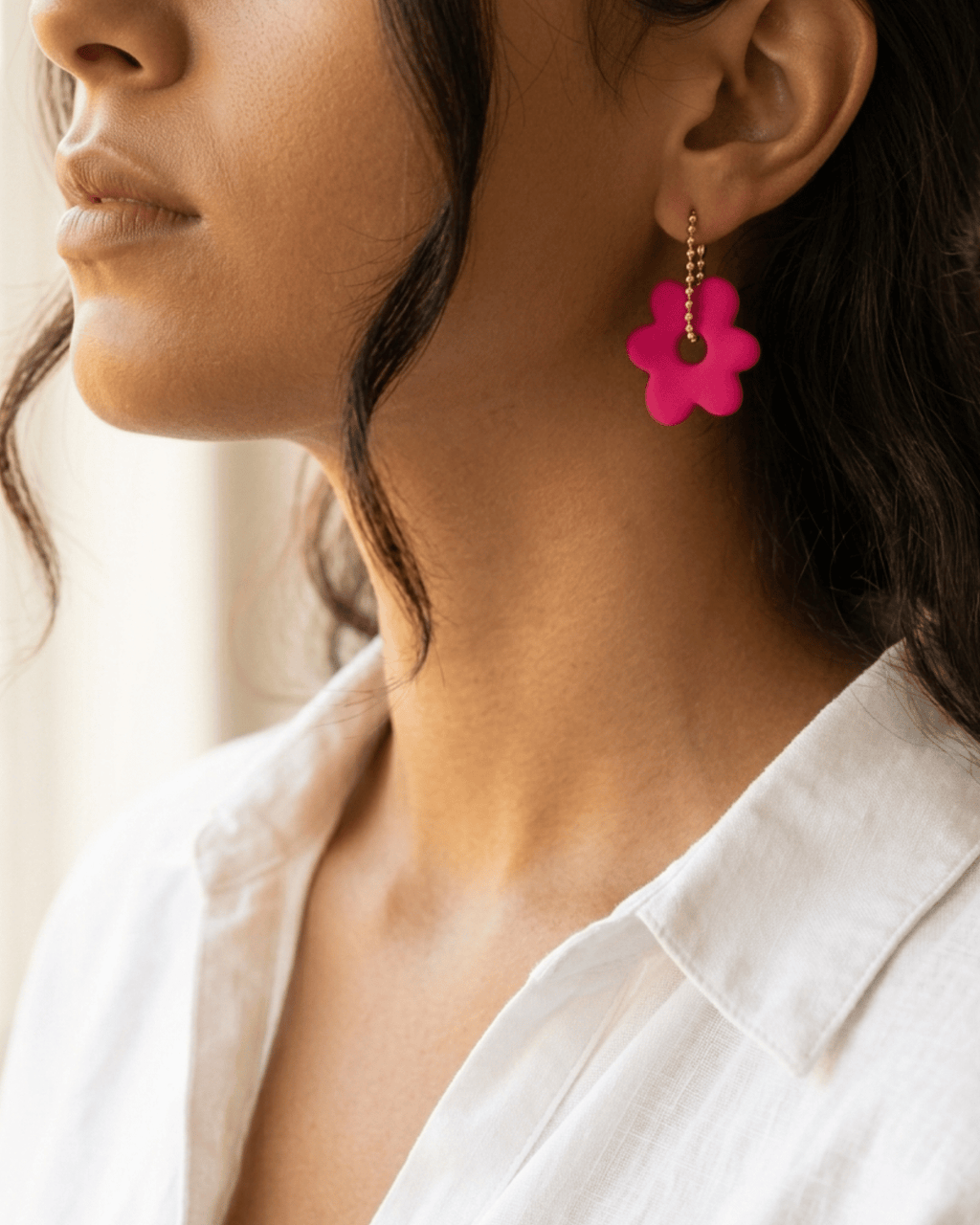 Pendientes charm flor spring