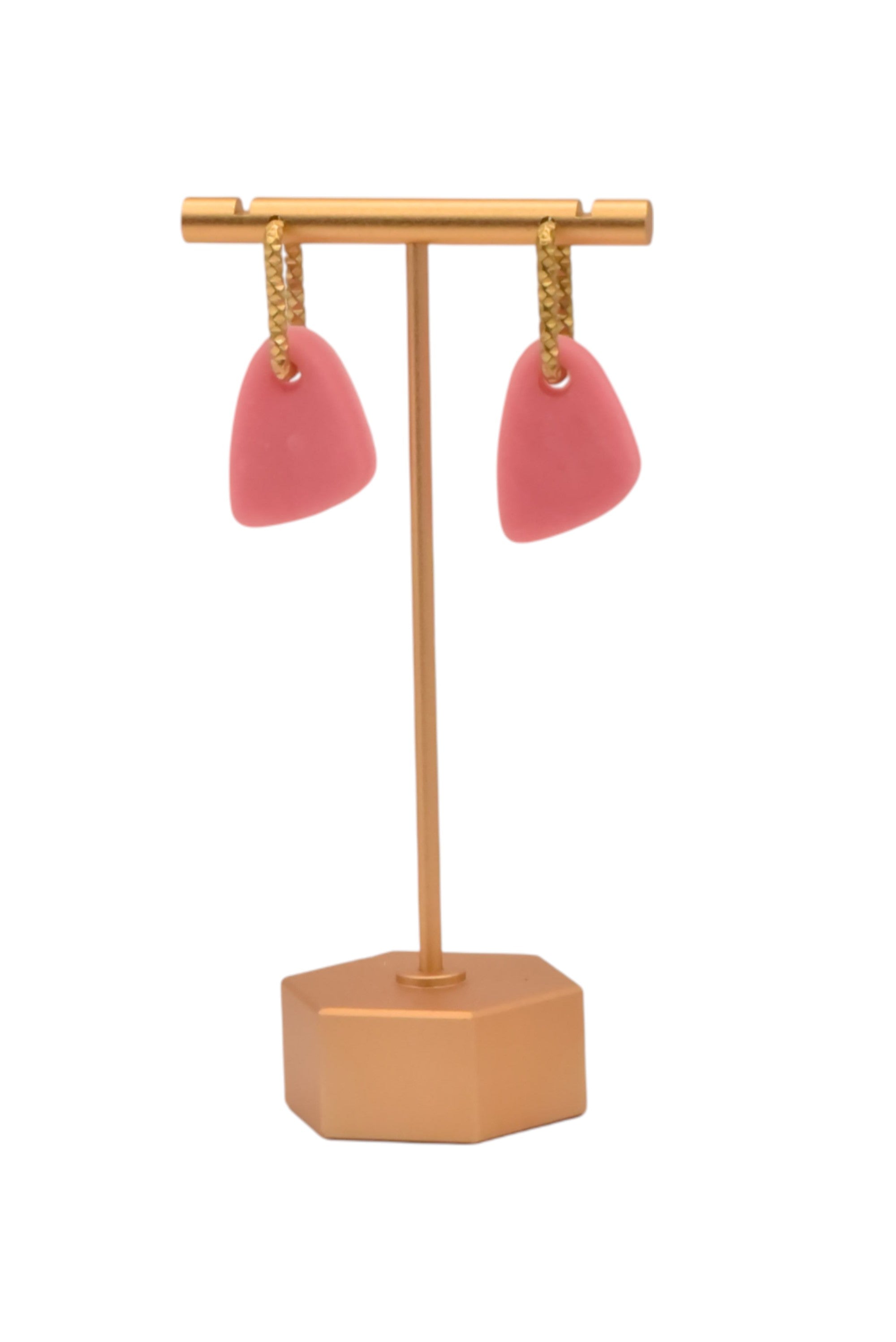 pendientes-ceramica-organico-rosa-fucsia