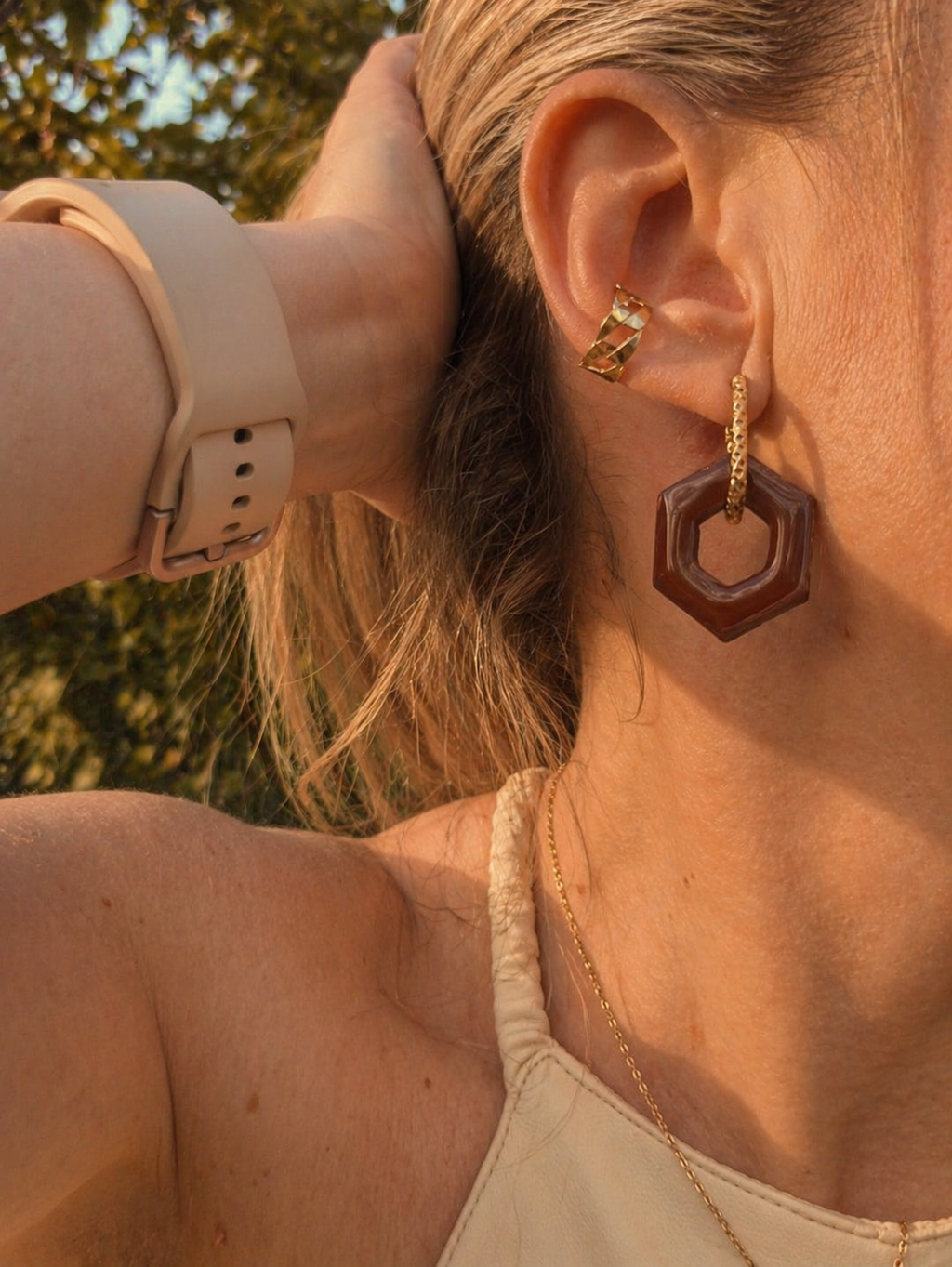Set de Pendientes Geométricos acero inoxidable