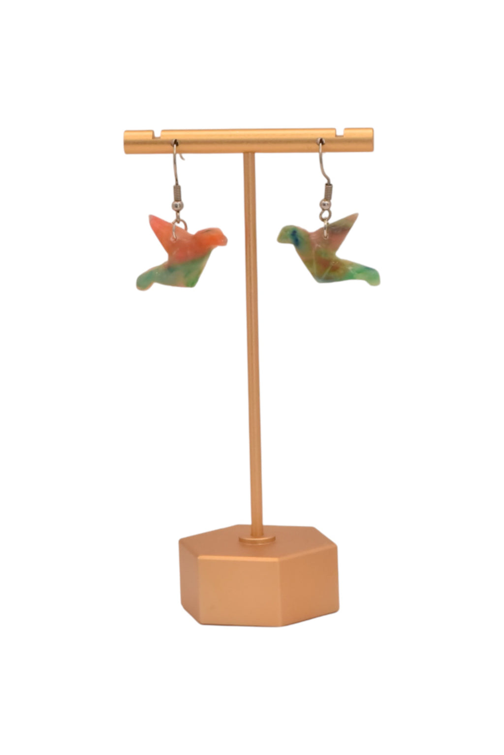 Pendientes pajarita de origami
