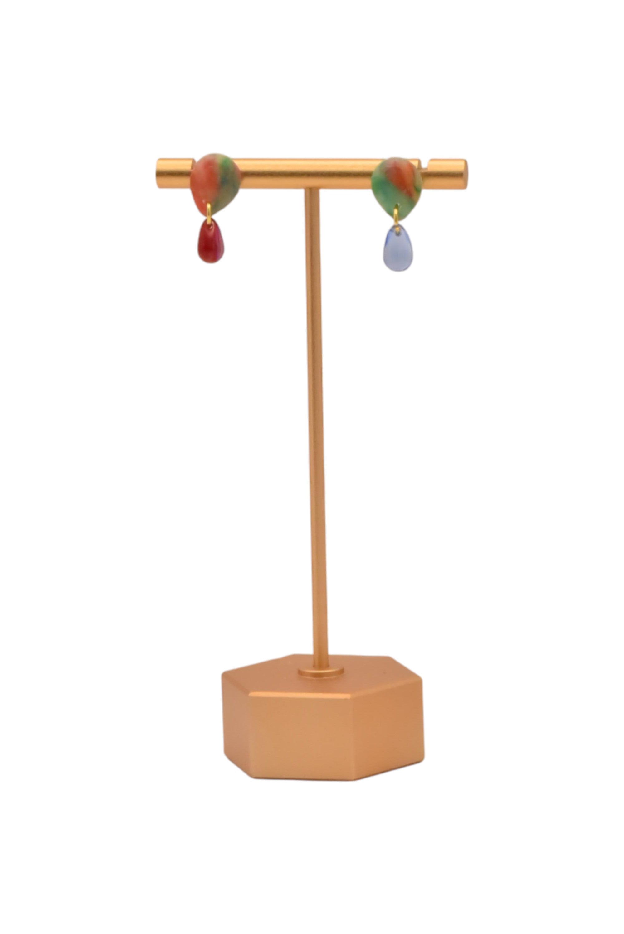 Ixe&Me I Pendientes gota de cristal de bohemia multicolor