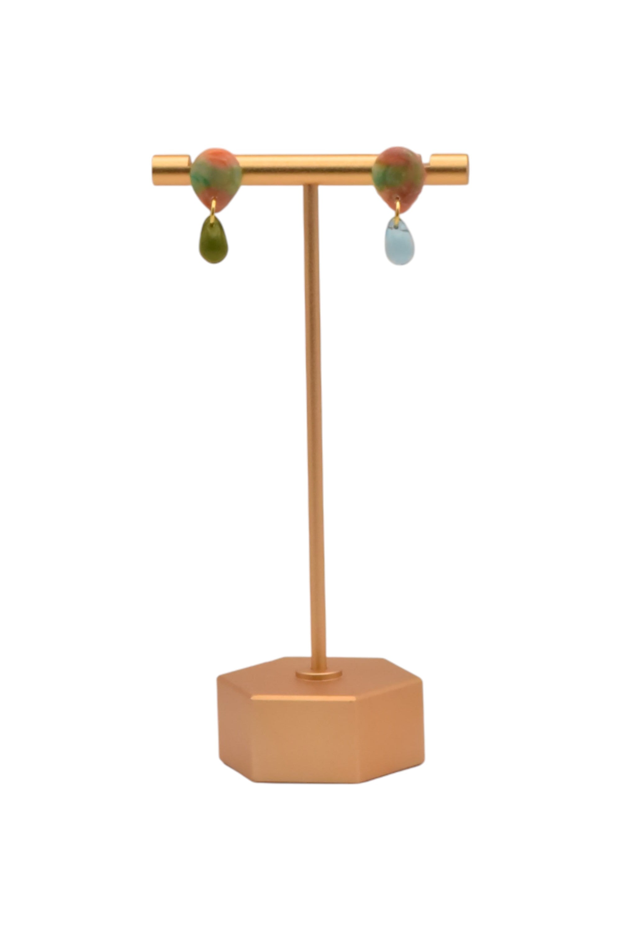 Ixe&Me I Pendientes gota de cristal de bohemia multicolor