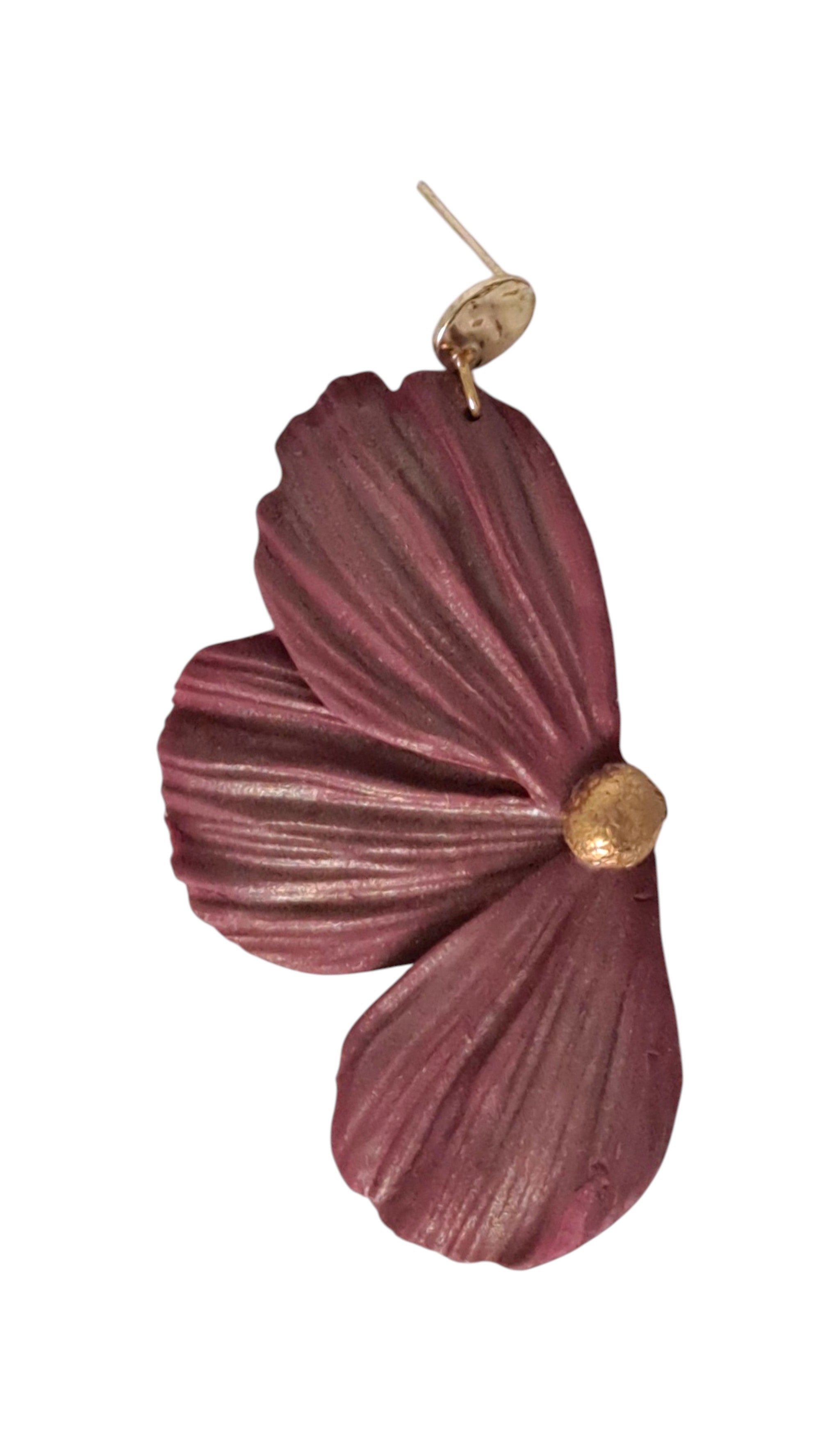 Pendientes maxi flor texturizada