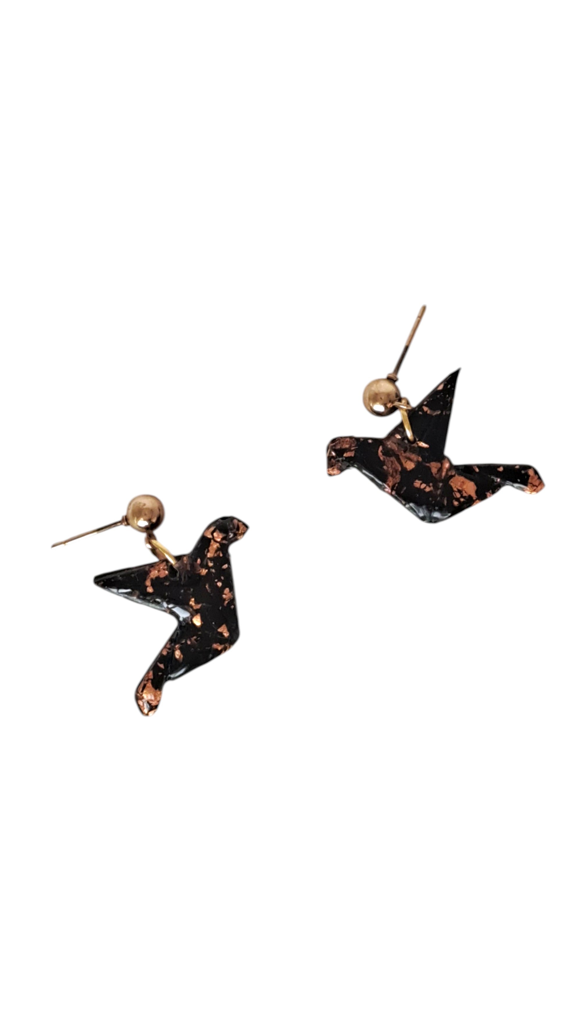 Pendientes pajarita de origami