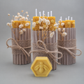 Pack de 5 velas aromáticas de cera de abeja natural